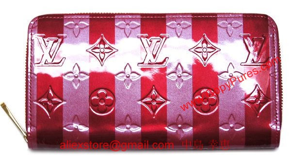 ルイヴィトン　LOUIS VUITTON　ヴィトン　財布　LV　ヴェルニ　ラウンドジップ長財布　ジッピーウォレット　ポムダムールレイユール　M91718